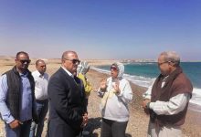 صورة وفد من حماية الشواطئ يزور مرسى علم لبحث خطورة النحر والأمواج وتغير المناخ