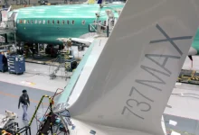 صورة طائرة أميركية من طراز بوينغ 737 تتعرض لحادث في مطار دالاس