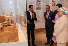 صورة قرينة الرئيس السيسي بصحبة السيدة الأولى لصربيا في زيارة للمتحف القومي للحضارة المصرية