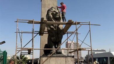 صورة أول تعليق من الأعلى للآثار حول طلاء تماثيل أسود كوبري قصر النيل: “ليست في عداد الآثار المُسجلة”