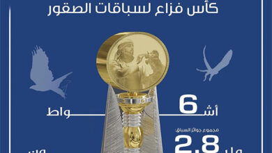 صورة انطلاق كأس فزّاع لسباقات الصقور في دبي