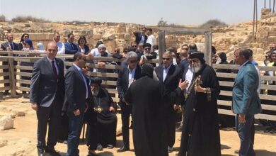 صورة جولة تفقدية لوزير السياحة والبابا تواضروس واليونسكو لمنطقة أبو مينا