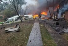 صورة تحطم طائرة خاصة في سان دييغو الأميركية ومقتل جميع ركابها