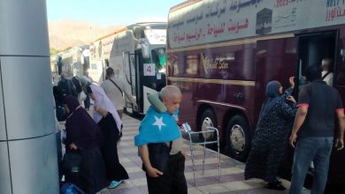 صورة استمرار مغادرة أفواج الحجاج من ميناء نويبع