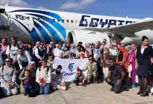 صورة مصر للطيران تستقبل أطفال 57357 فور عودتهم من أسوان