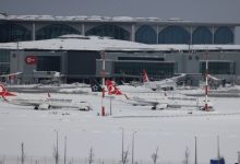 صورة “الخطوط التركية” تلغي 54 رحلة جوية بسبب الثلوج