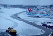 صورة شلل واسع في مطارات ووسائل النقل بوسط أوروبا بسبب الأمطار المتجمّدة