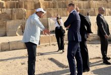 صورة رئيس جمهورية فنلندا يزور المتحف المصري الكبير وأهرامات الجيزة