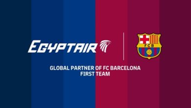 صورة مصر للطيران ونادي برشلونة الإسباني يوقعان اتفاقية شراكة عالمية حتى 2028-2029