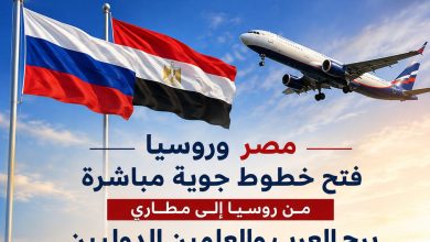 صورة روسيا تقرر فتح خطوط جوية مباشرة إلى مطاري الإسكندرية والعلمين الدوليين في مصر